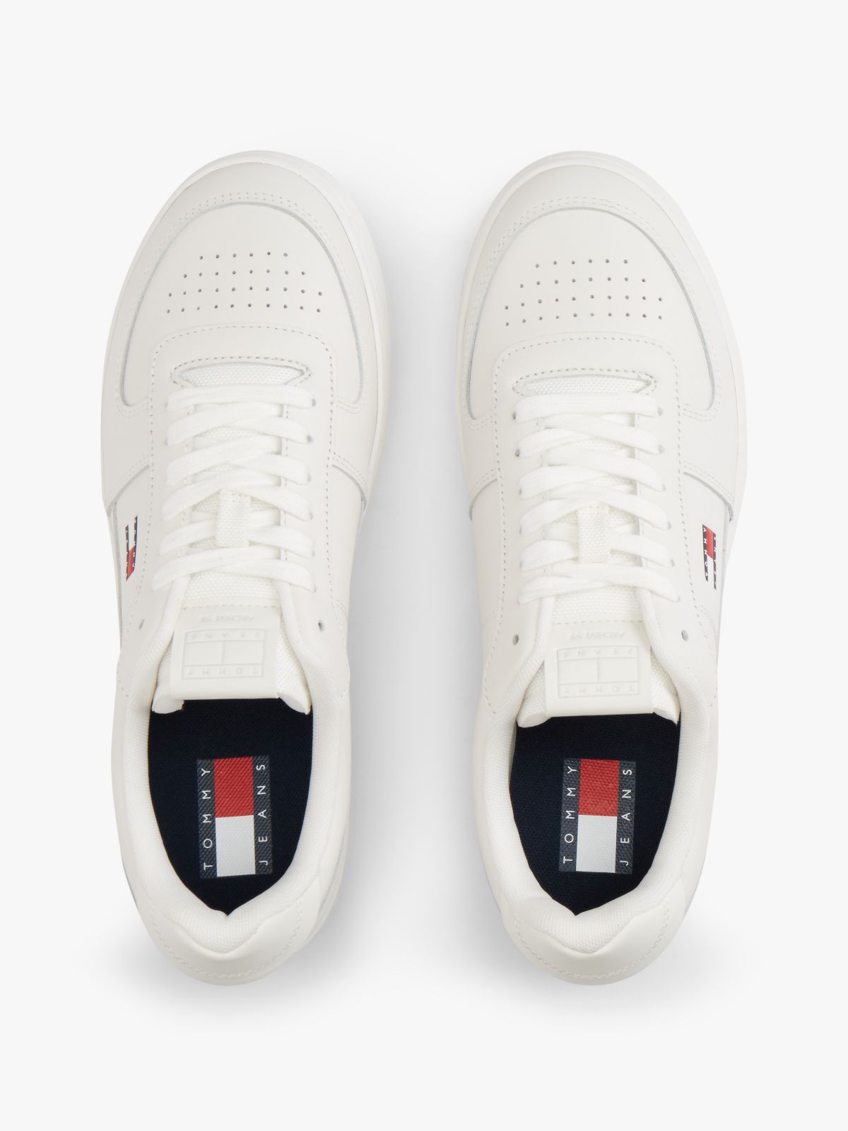 Tommy Jeans Archive Leather Sneaker — Ecru