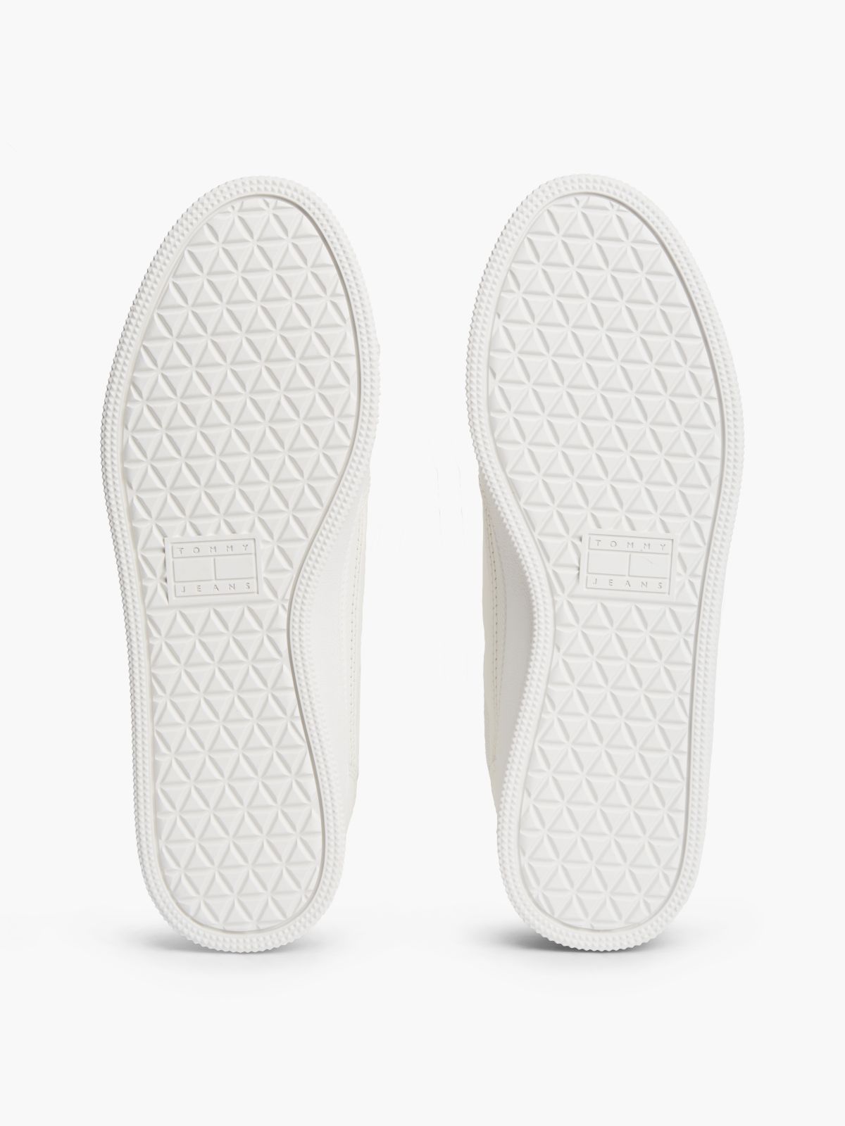 Tommy Jeans Leather Mix Skater Sneaker — Ecru