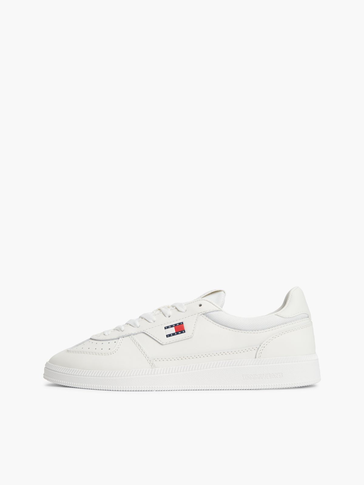 Tommy Jeans Leather Mix Skater Sneaker — Ecru