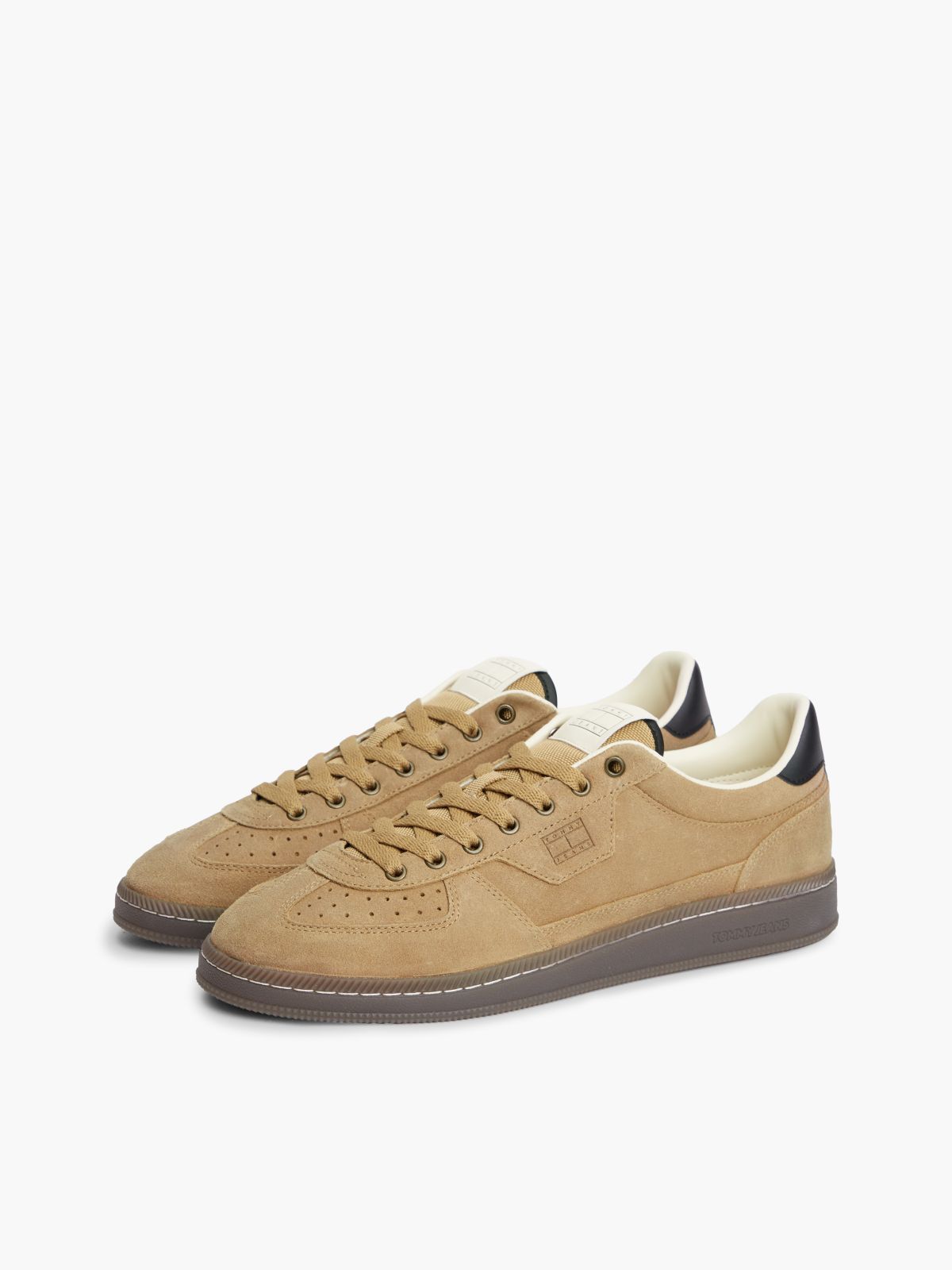 Tommy Jeans Suede Court Sneaker — Dark Dune