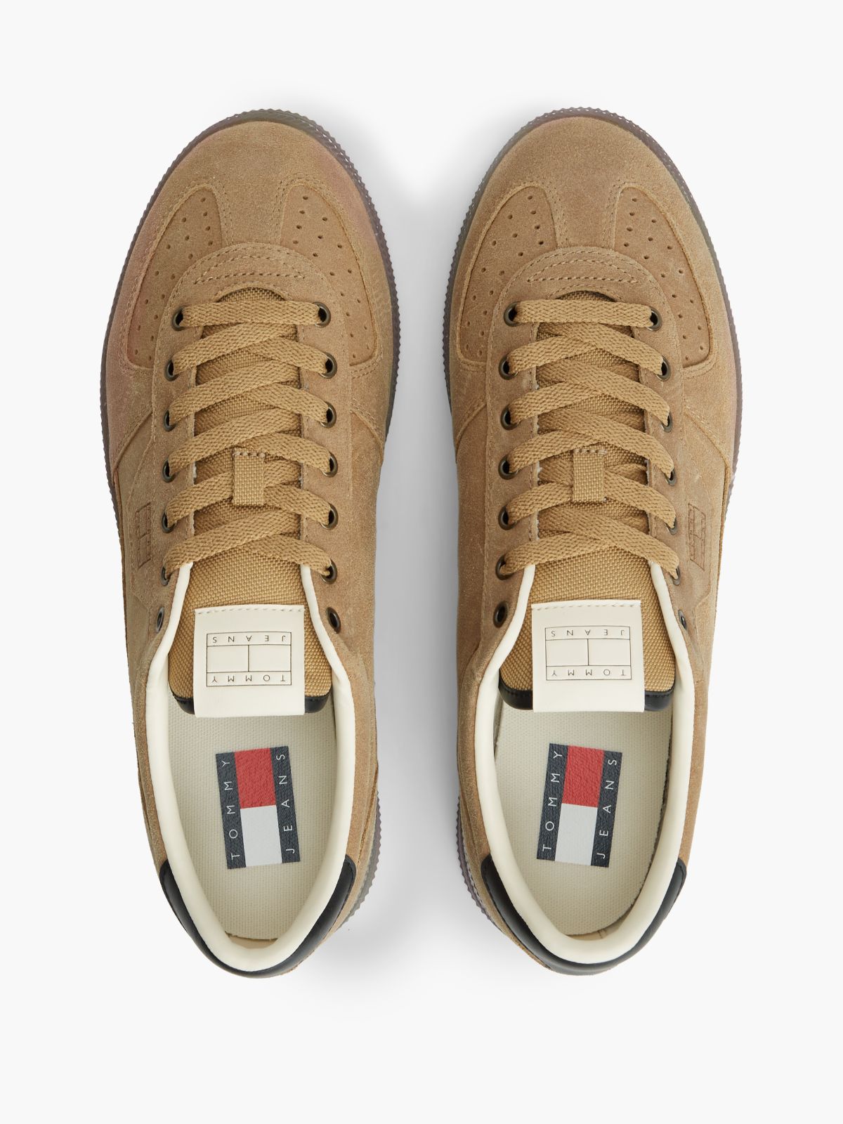 Tommy Jeans Suede Court Sneaker — Dark Dune