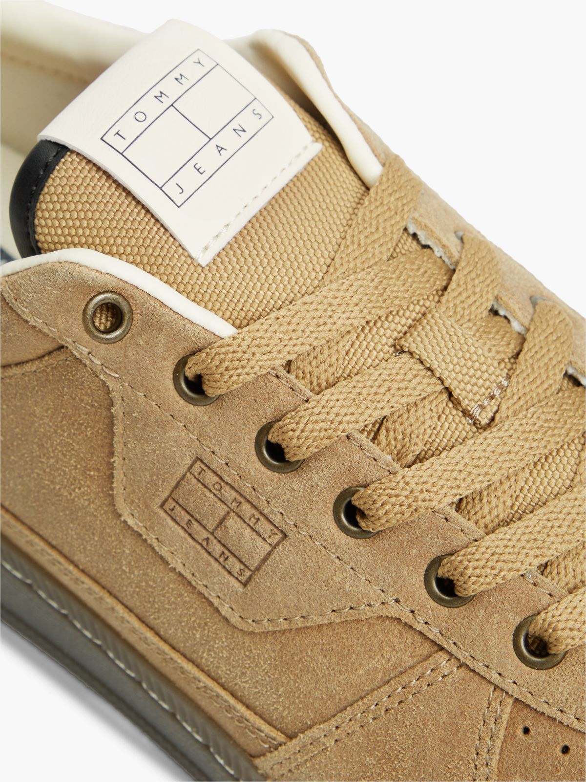 Tommy Jeans Suede Court Sneaker — Dark Dune