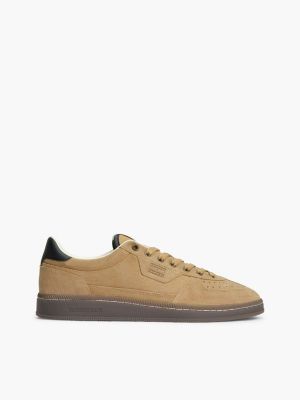 Tommy Jeans Suede Court Sneaker, Dark Dune