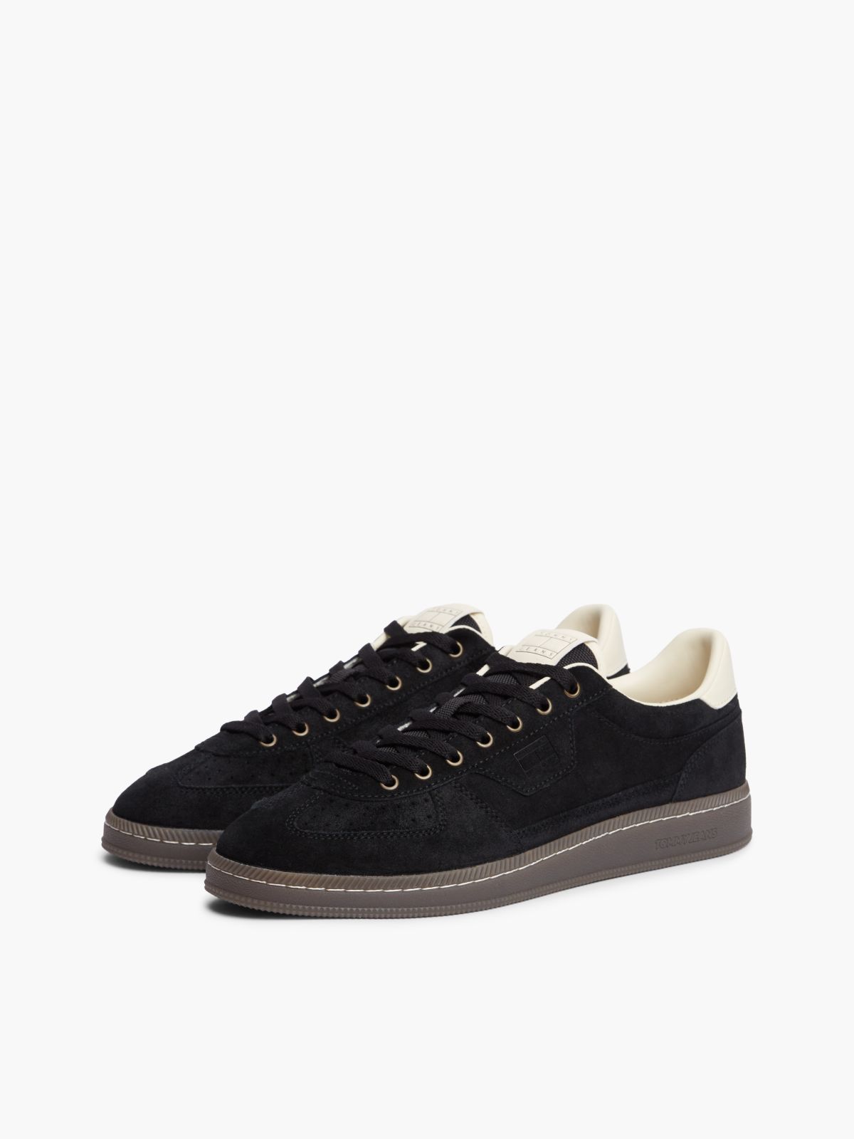 Tommy Jeans Suede Court Sneaker — Black