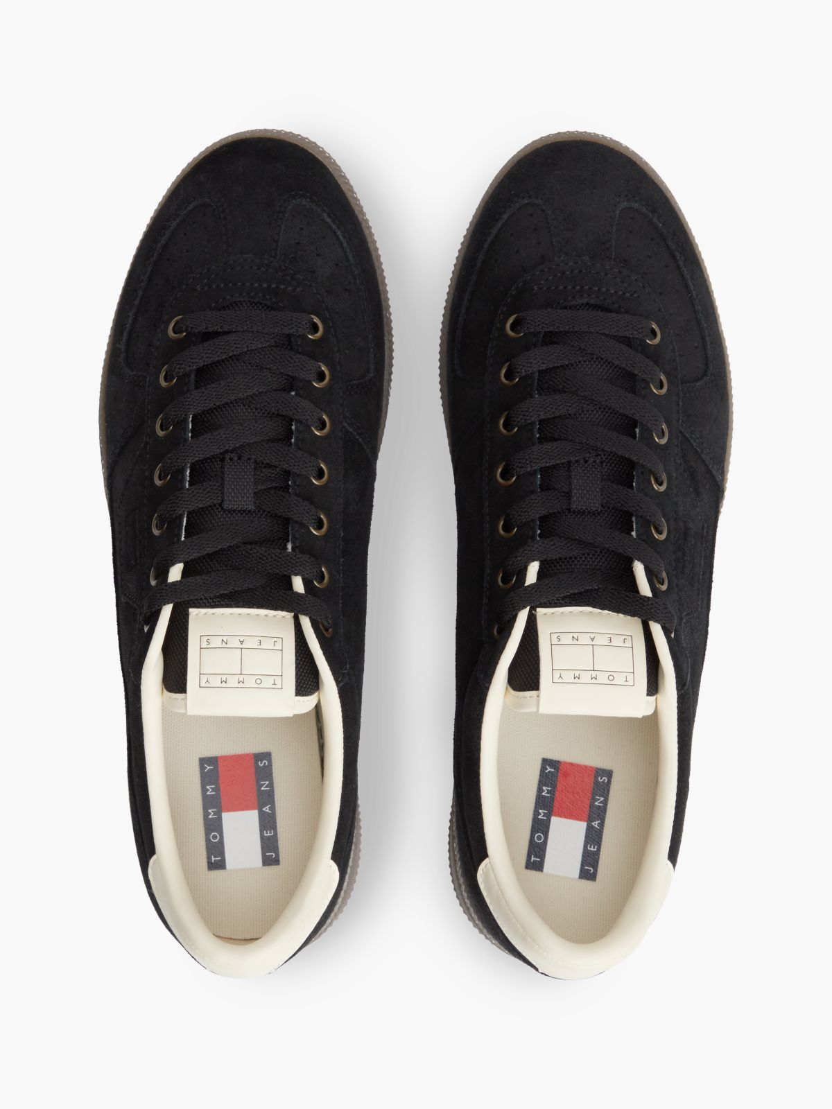 Tommy Jeans Suede Court Sneaker — Black