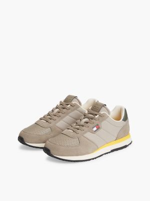 Tommy Hilfiger Men's Tommy Jeans Low-Top Runner Sneaker - Taupe Clay / Pewter Green - US 9 / EU 42