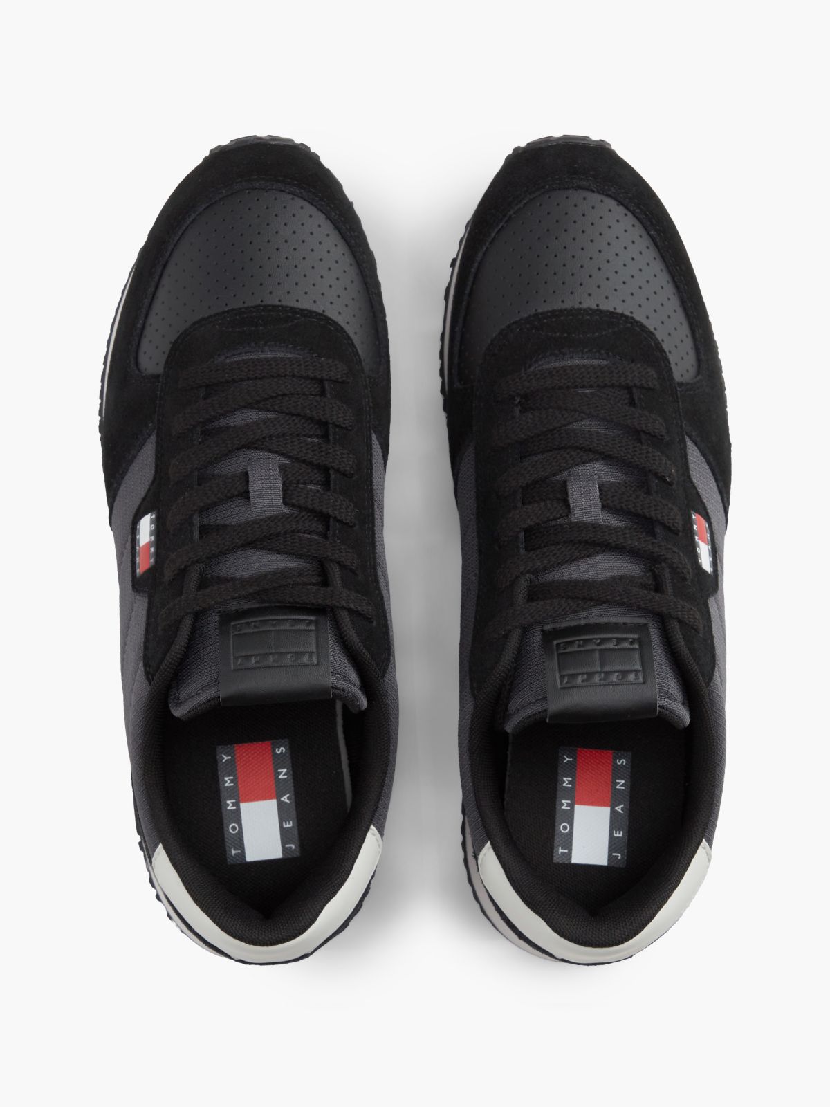 Tommy Jeans Low-Top Runner Sneaker — Washed Black / Stratus Grey