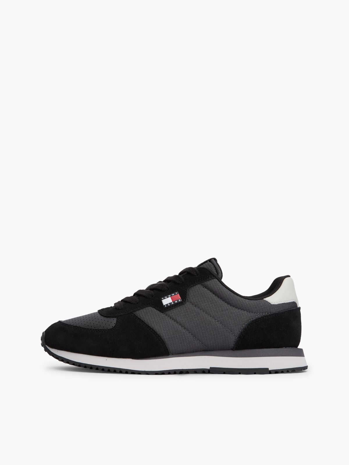 Tommy Jeans Low-Top Runner Sneaker — Washed Black / Stratus Grey