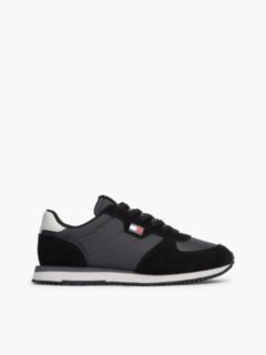 Tommy Jeans Low-Top Runner Sneaker — Washed Black / Stratus Grey 1