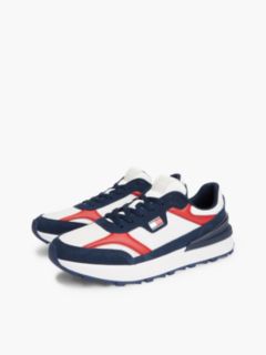 Tommy Jeans Mixed-Media Runner Sneaker — Red White & Blue 2