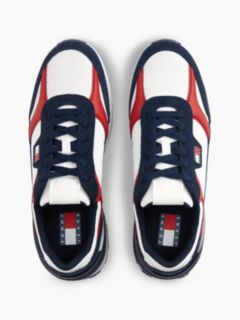 Tommy Jeans Mixed-Media Runner Sneaker — Red White & Blue 3