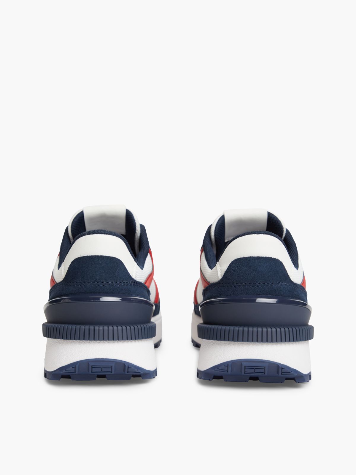 Tommy Jeans Mixed-Media Runner Sneaker — Red White & Blue