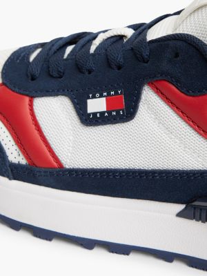 Мужские кроссовки Tommy Jeans Mixed-Media Runner, цвет: Белый / Синий — фото 6