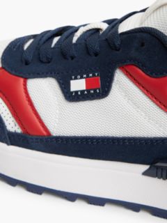 Tommy Jeans Mixed-Media Runner Sneaker — Red White & Blue 6