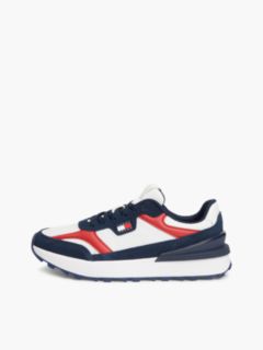 Tommy Jeans Mixed-Media Runner Sneaker — Red White & Blue 7