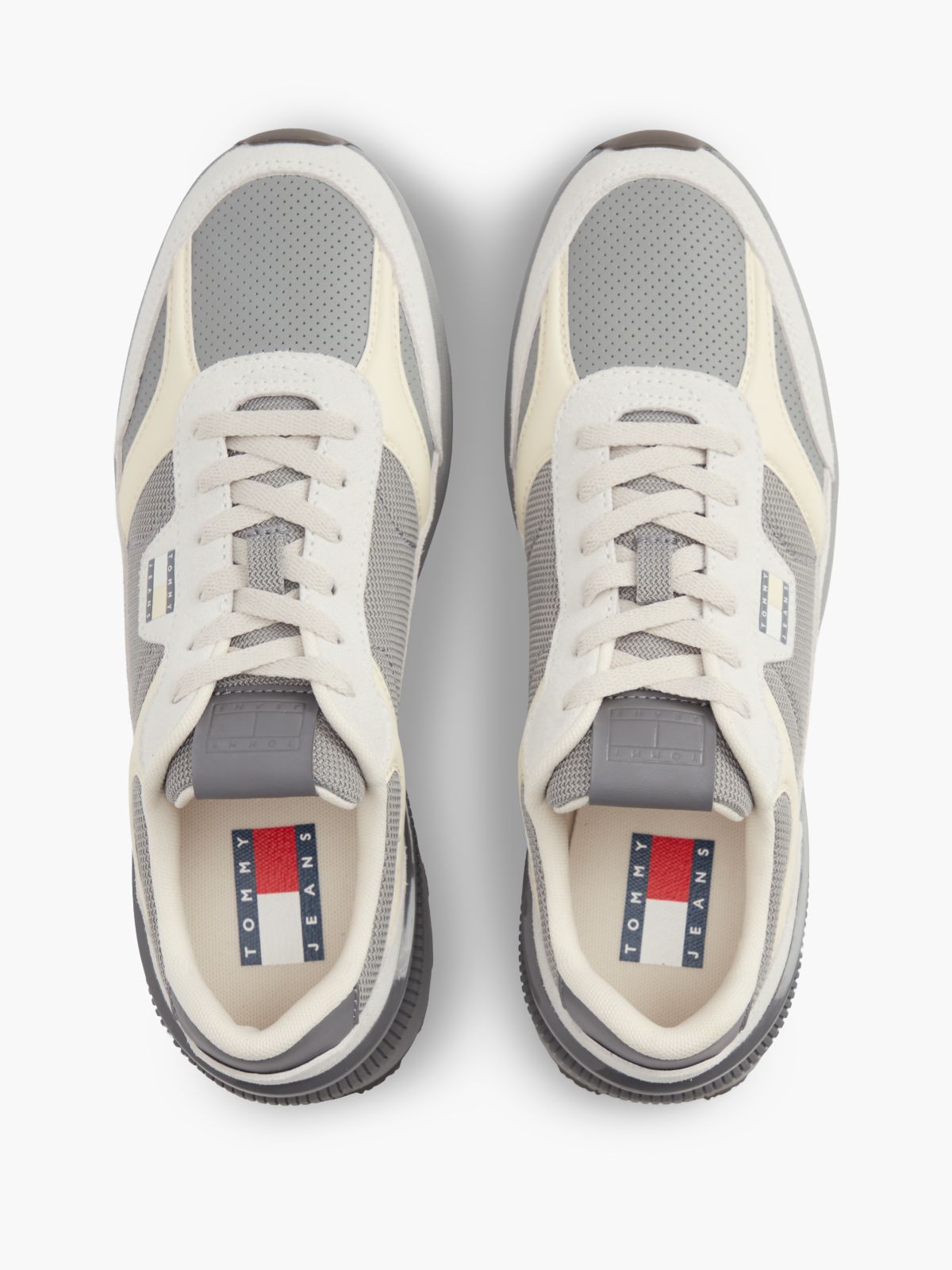 Tommy Jeans Mixed-Media Runner Sneaker — Stratus Grey