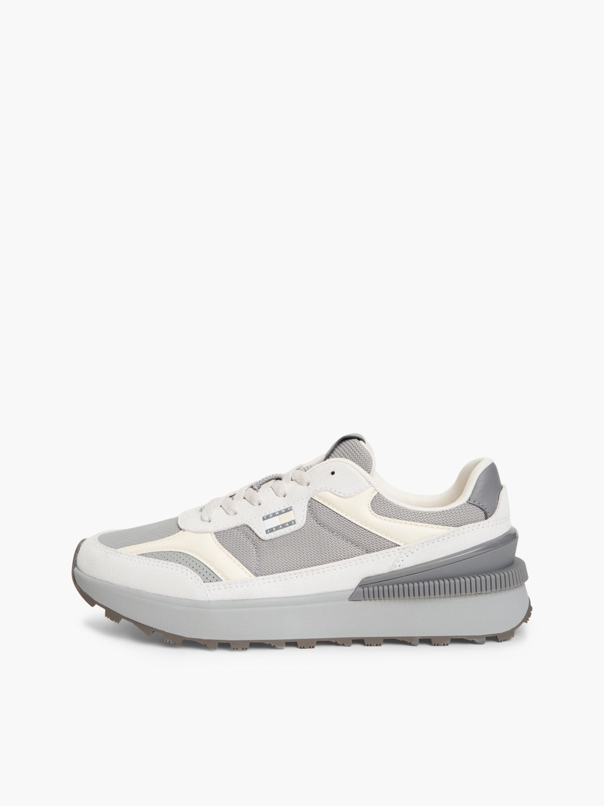 Tommy Jeans Mixed-Media Runner Sneaker — Stratus Grey