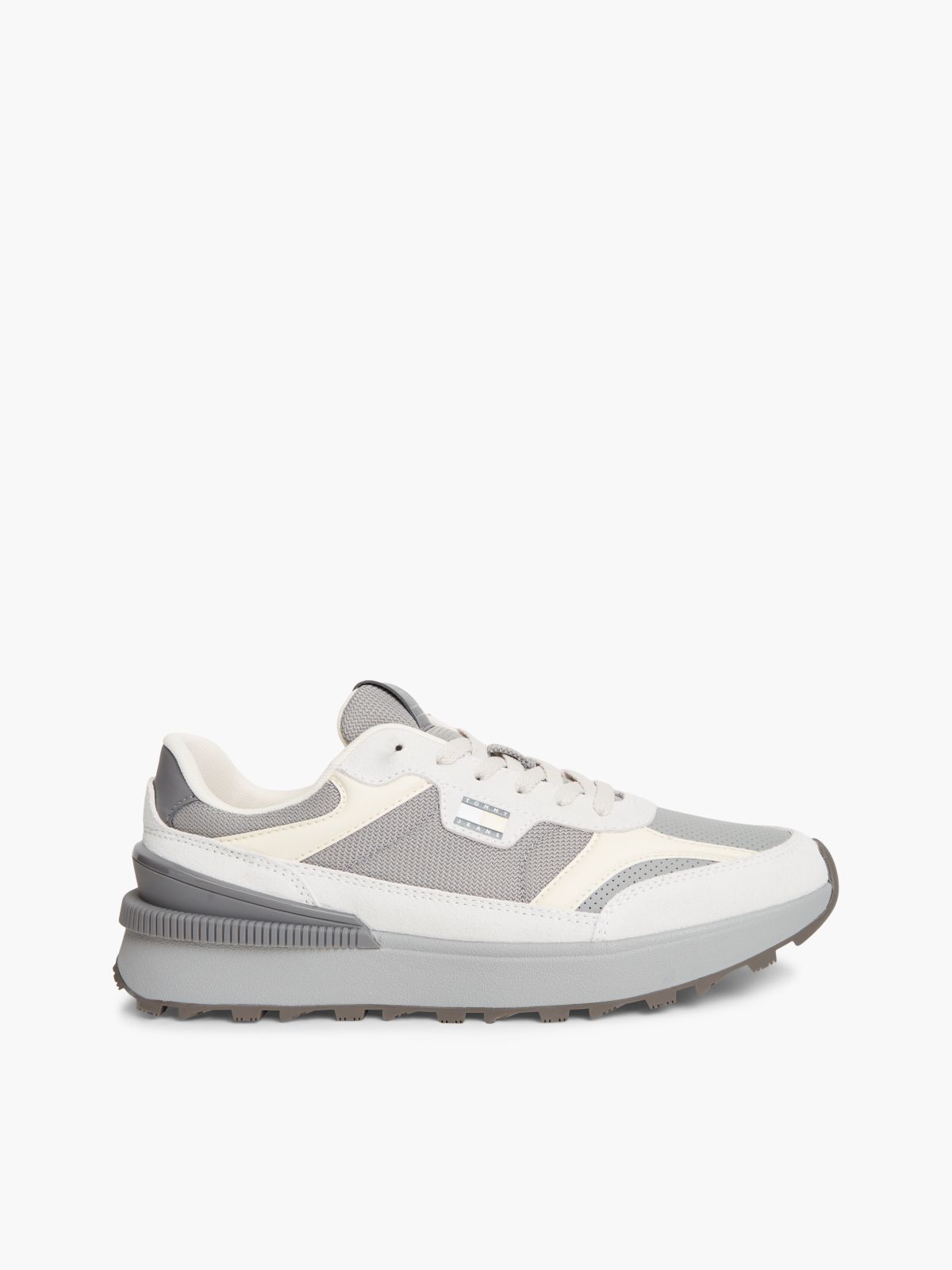 Tommy Jeans Mixed-Media Runner Sneaker — Stratus Grey
