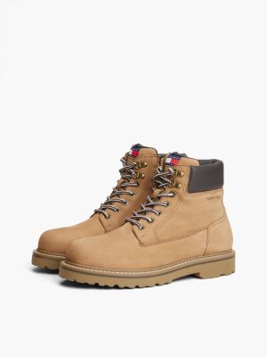 Мужские ботинки Tommy Jeans Archive Leather Outdoor Boot, цвет: Тёплый хаки — фото 2
