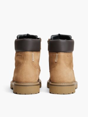 Мужские ботинки Tommy Jeans Archive Leather Outdoor Boot, цвет: Тёплый хаки — фото 4