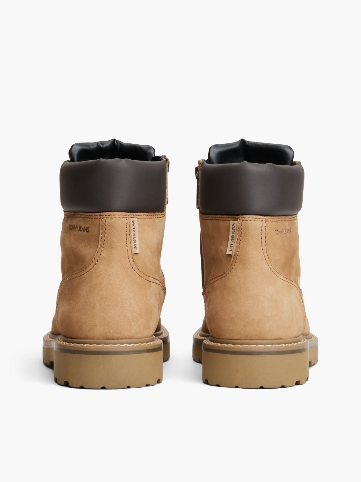 Tommy Jeans Archive Leather Outdoor Boot — Warm Khaki