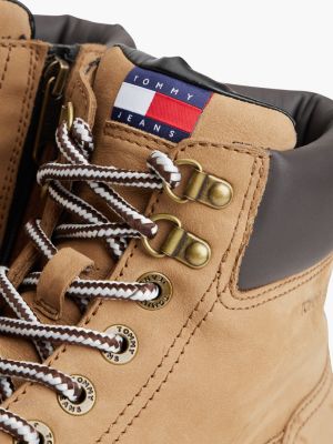 Мужские ботинки Tommy Jeans Archive Leather Outdoor Boot, цвет: Тёплый хаки — фото 6