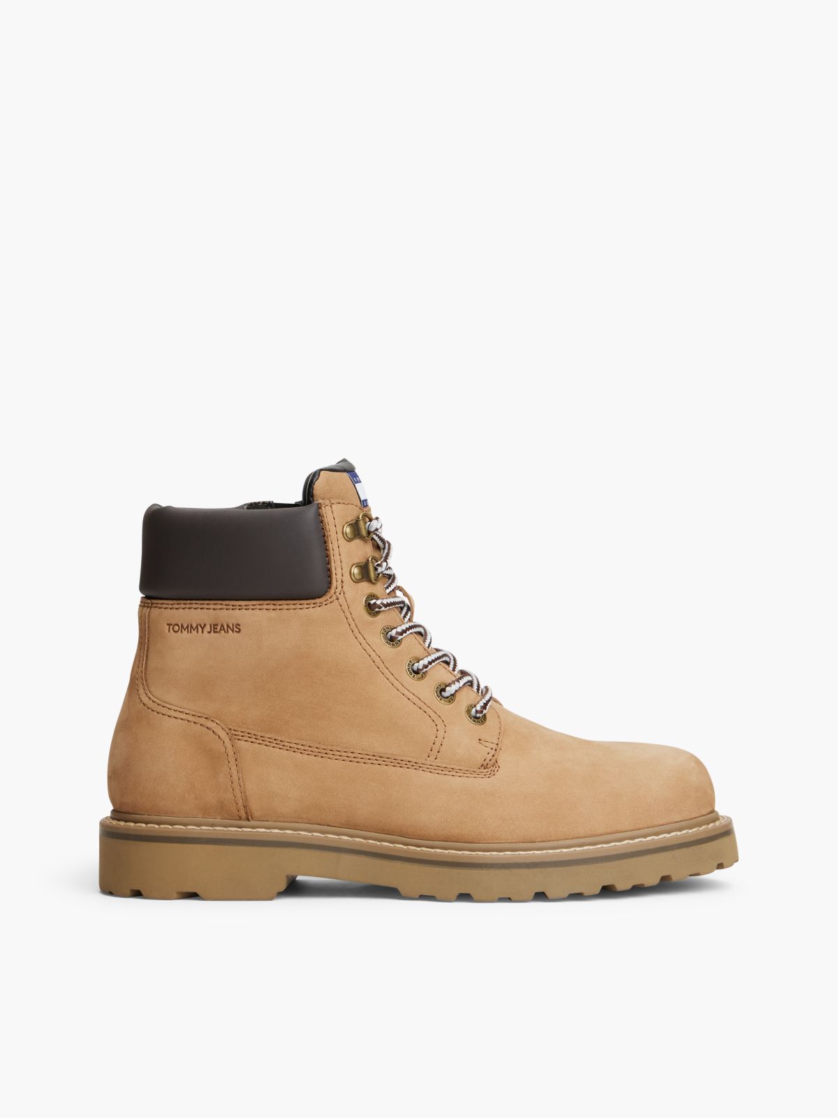 Tommy Jeans Archive Leather Outdoor Boot — Warm Khaki