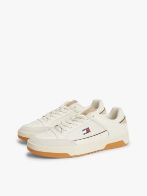 Мужские кроссовки Tommy Jeans Leather Cupsole, цвет: Слоновая кость — фото 2