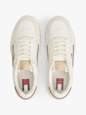 Мужские кроссовки Tommy Jeans Leather Cupsole, цвет: Слоновая кость — фото 3