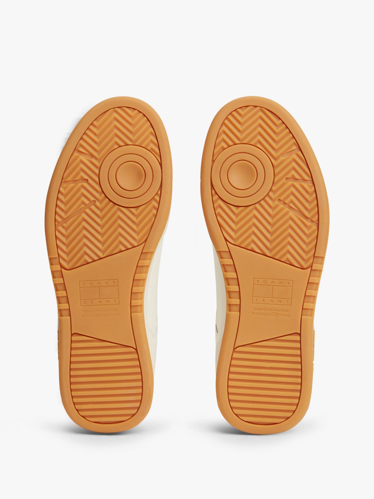 Tommy Jeans Leather Cupsole Sneaker — Ivory
