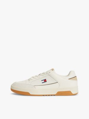Мужские кроссовки Tommy Jeans Leather Cupsole, цвет: Слоновая кость — фото 7