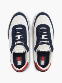 Tommy Jeans Mixed-Leather Sneaker — Dark Blue/Ivory 3