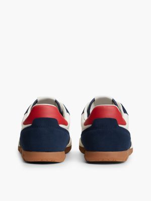 Мужские кроссовки Tommy Jeans Mixed-Leather, цвет: Синий / Слоновая кость — фото 4