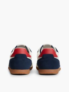 Tommy Jeans Mixed-Leather Sneaker — Dark Blue/Ivory 4