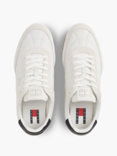 Tommy Jeans Mixed-Leather Sneaker — White 3