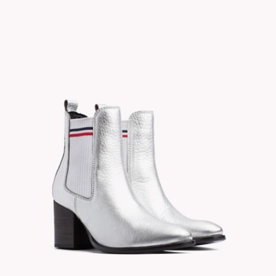 tommy hilfiger metallic boots