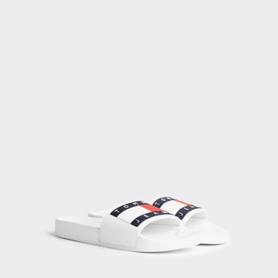 tommy jeans flag slides women's