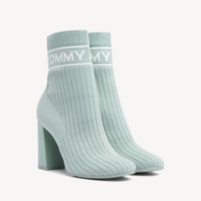 tommy hilfiger sock heeled boots