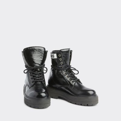 tommy hilfiger patent boots