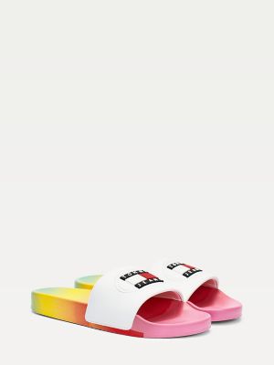 tommy hilfiger pink slides