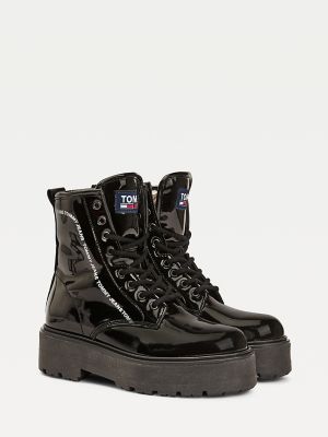 Patent Lace Up Boot | Tommy Hilfiger