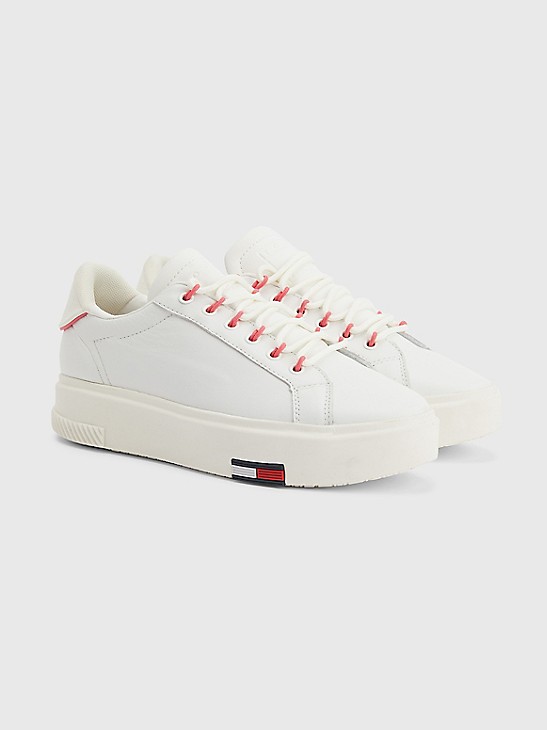 Less than Physics bang Leather Flag Sneaker | Tommy Hilfiger