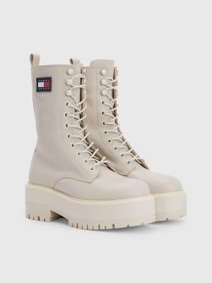 tommy jeans flat boot