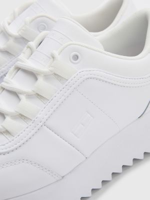 Tommy hilfiger white store high cleated sneaker trainers