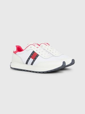 Flag Accent Leather Sneaker