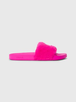 Tommy hilfiger funny store fur pool slides