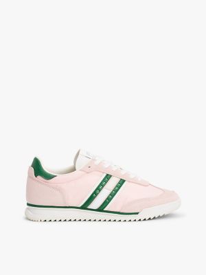 Tommy Jeans Mixed-Media Runner Sneaker, Delicate Pink