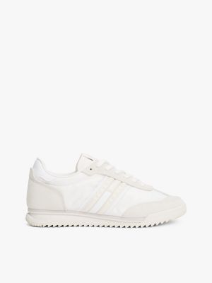 Tommy Jeans Mixed-Media Runner Sneaker, Ecru