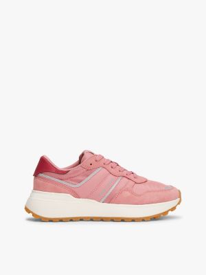Tommy Jeans Suede Low-Top Sneaker, Tahiti Berry
