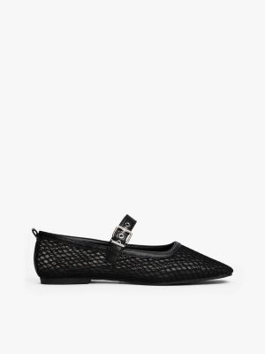 Tommy Jeans Mesh Mary Jane Flat, Black
